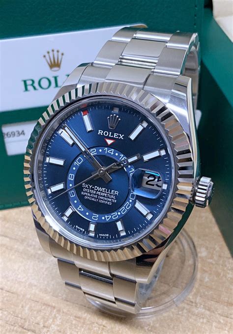 rolex sky dweller blue|Rolex Sky-Dweller price used.